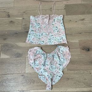 Victoria’s Secret Silk Satin Cami PJ Set small/med